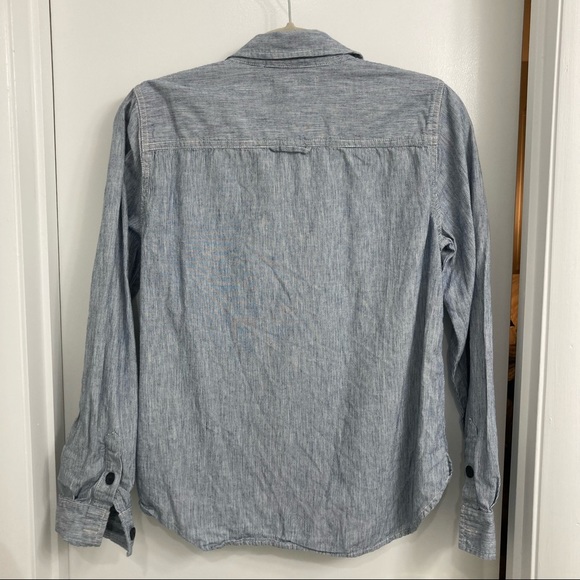 Rivet and Thread Striped Popover Top - Picture 3 of 4